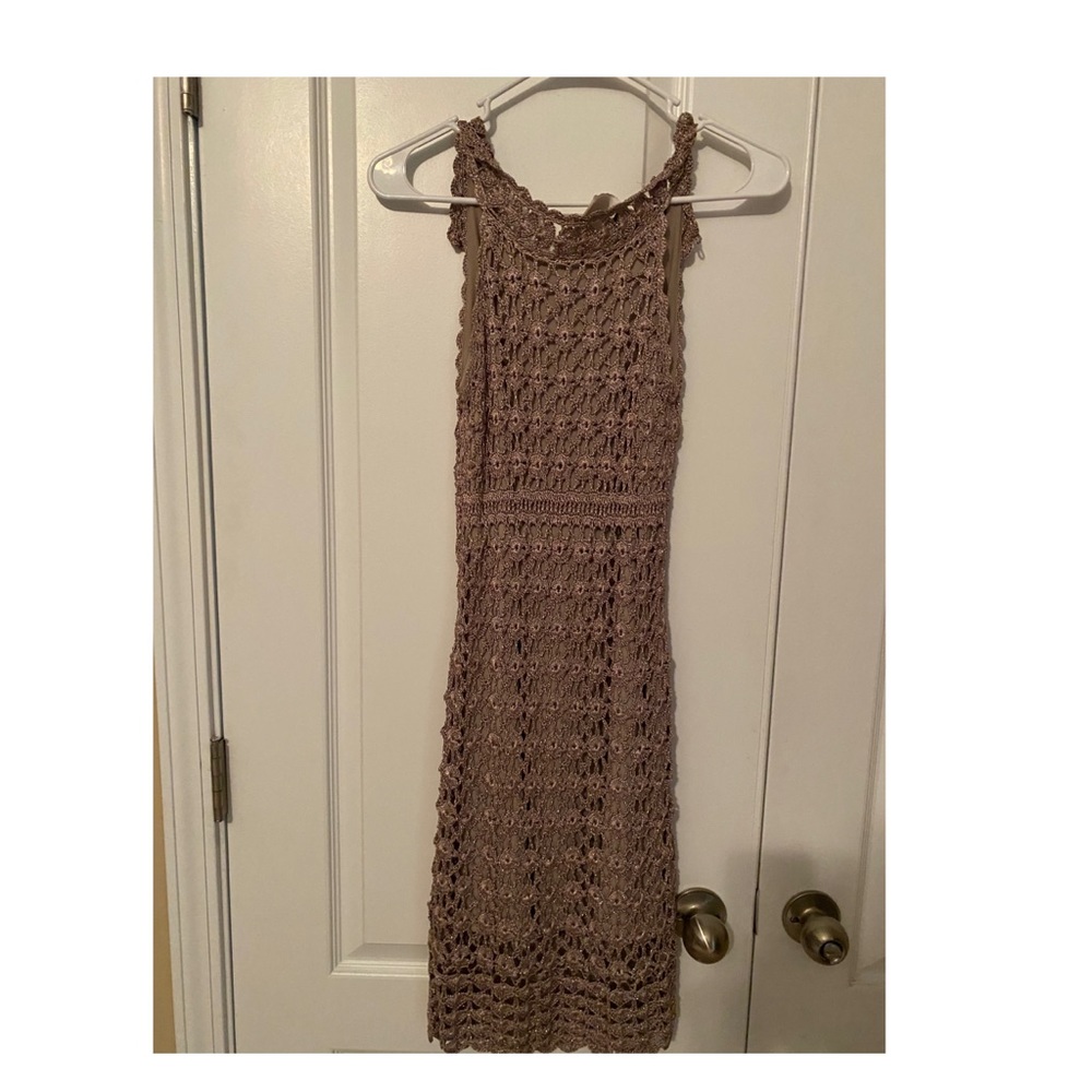 Crochet overlay Sheath Dress
